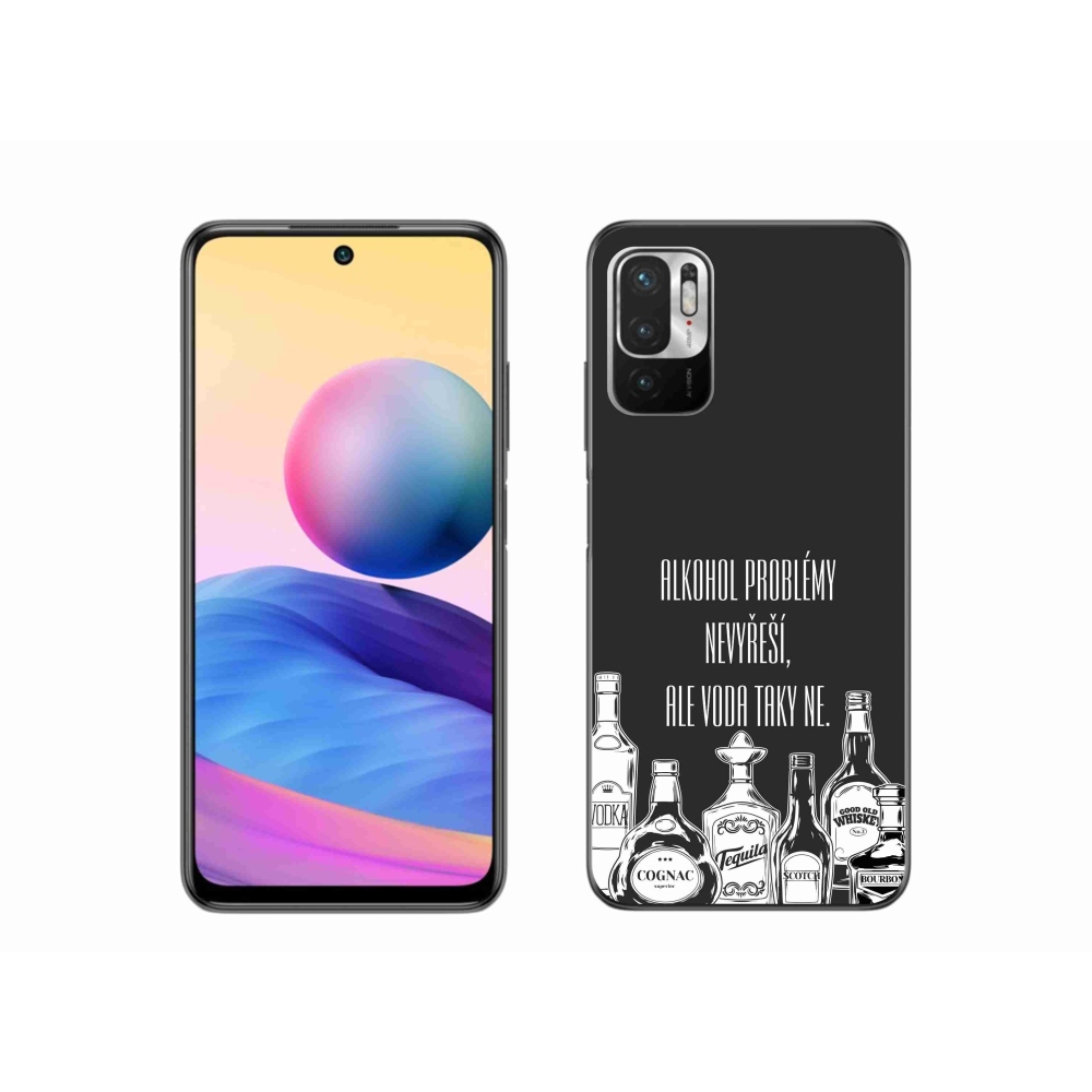 Gelový kryt mmCase na Xiaomi Redmi Note 10 5G - vtipný text černé pozadí