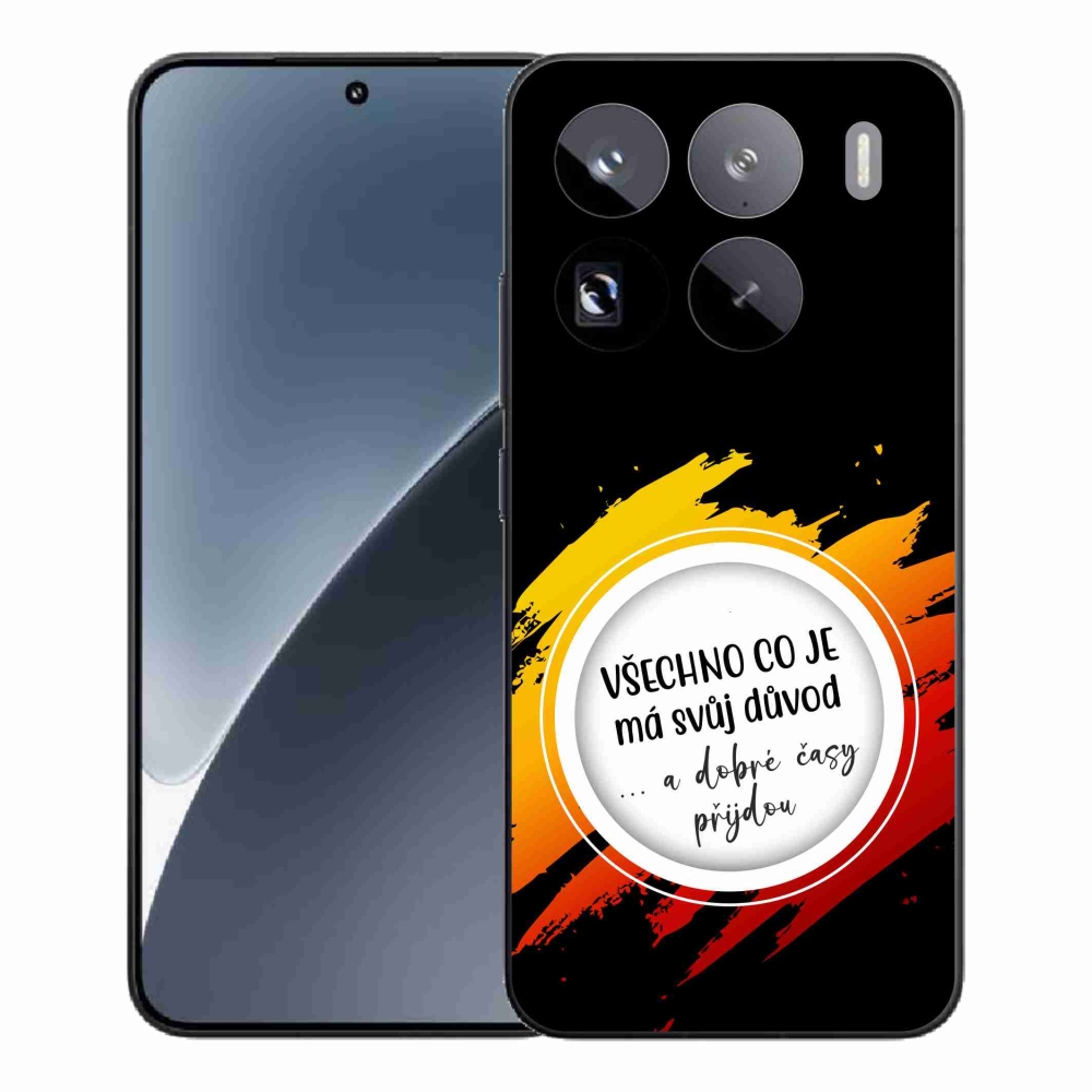 Gelový kryt mmCase na Xiaomi 15 Pro - citát 3 černé pozadí