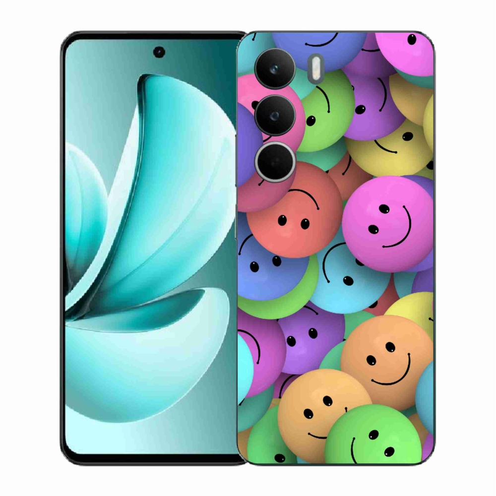 Gelový kryt mmCase na Realme C71 - barevní smajlíci