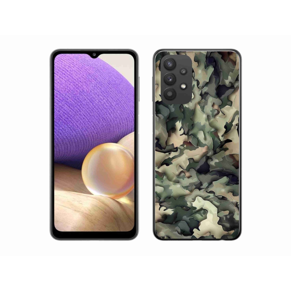 Gelový kryt mmCase na Samsung Galaxy A32 5G - maskáčový vzor 9