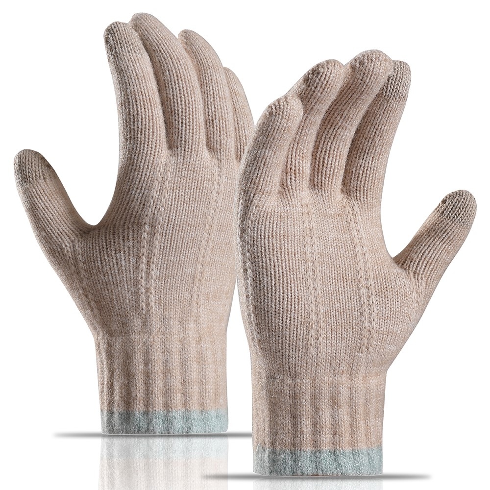 Decor dámské dotykové zimní rukavice - khaki