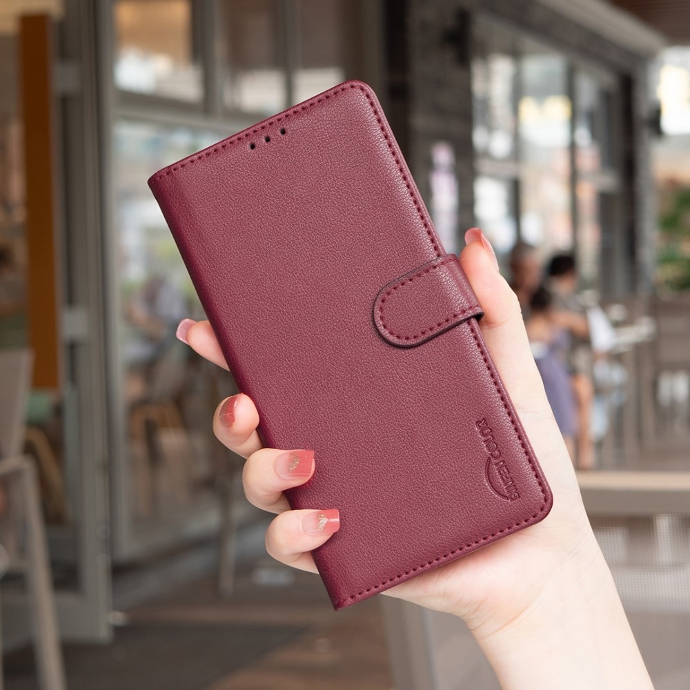BINFEN knížkové pouzdro na Xiaomi Redmi Note 14 Pro 5G/Poco X7 5G/Note 14 Pro+ 5G - červené