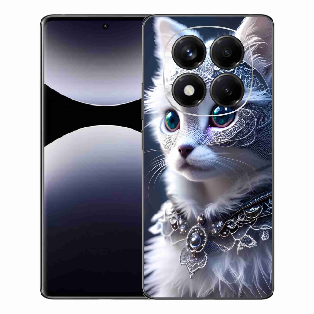 Gelový kryt mmCase na Xiaomi Redmi Note 14 Pro - bílá kočka
