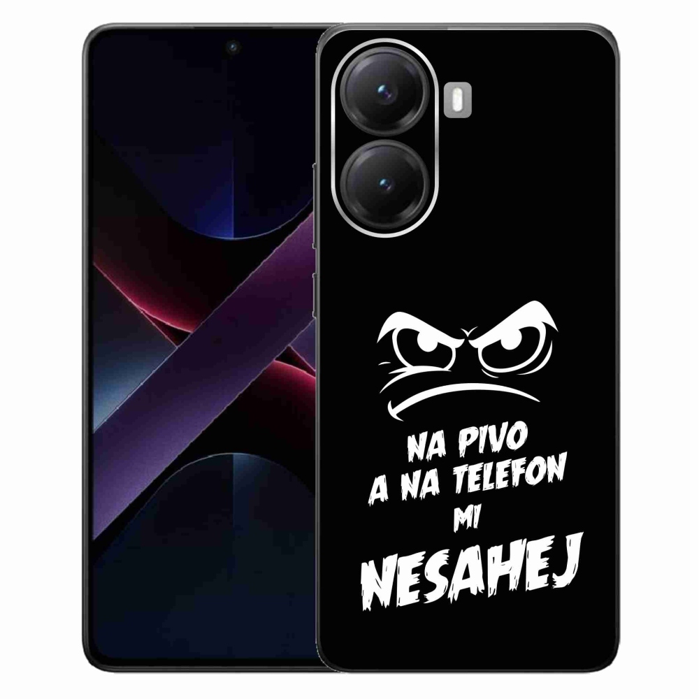 Gelový kryt mmCase na Xiaomi Poco X7 Pro 5G - pivní motiv 2 černé pozadí