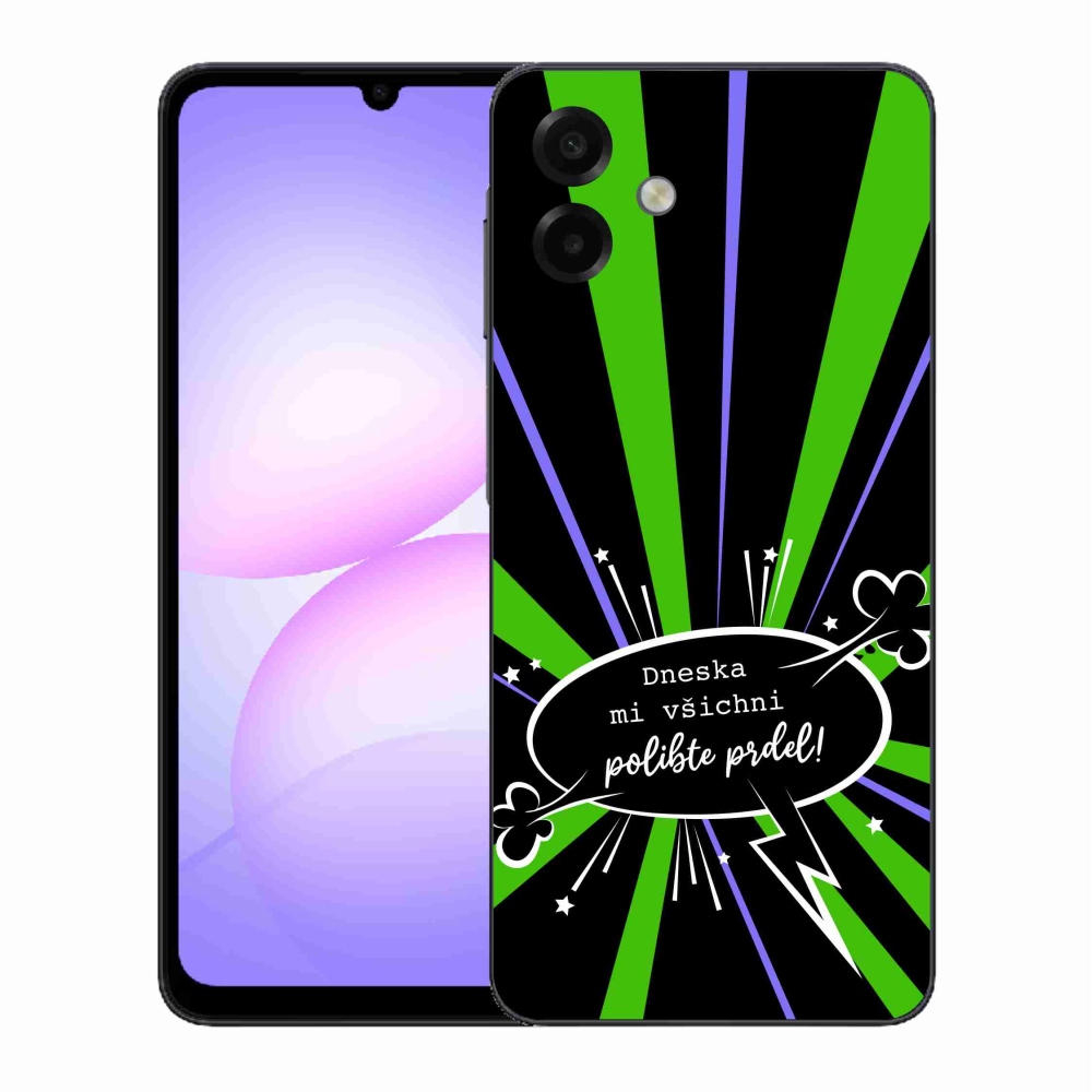 Gelový kryt mmCase na Samsung Galaxy A07 4G - vtipný text 15 černé pozadí