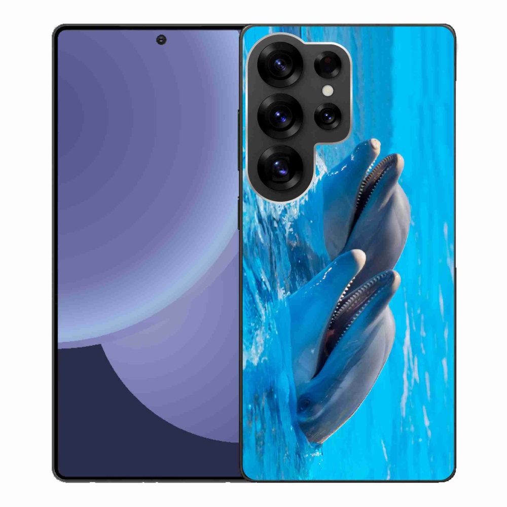 Gelový kryt mmCase na Samsung Galaxy S25 Ultra - delfíni