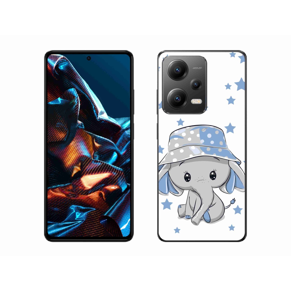 Gelový kryt mmCase na mobil Xiaomi Redmi Note 12 Pro 5G - modrý slon
