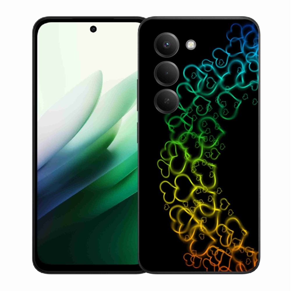 Gelový kryt mmCase na Xiaomi Redmi 15 5G (169mm) - barevná srdíčka