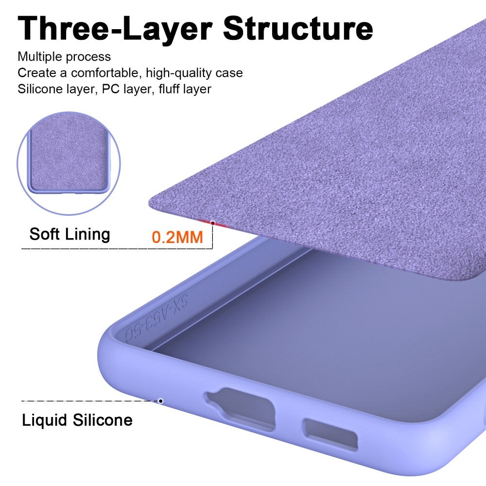 Matte gelový obal na mobil Realme C51/C53 - fialový