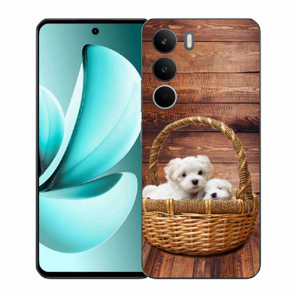 Gelový kryt mmCase na Realme C71 - štěňátka
