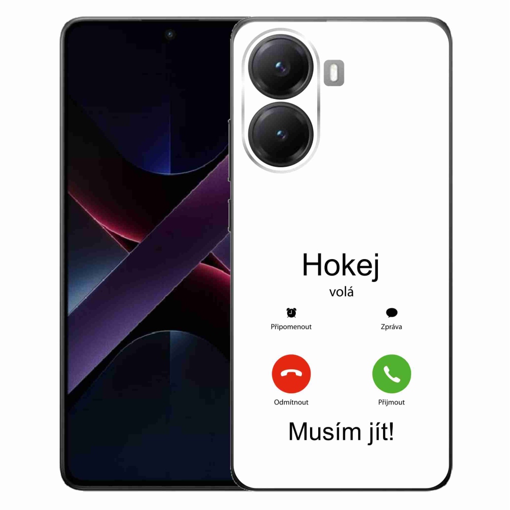 Gelový kryt mmCase na Xiaomi Poco X7 Pro 5G - hokej volá bílé pozadí