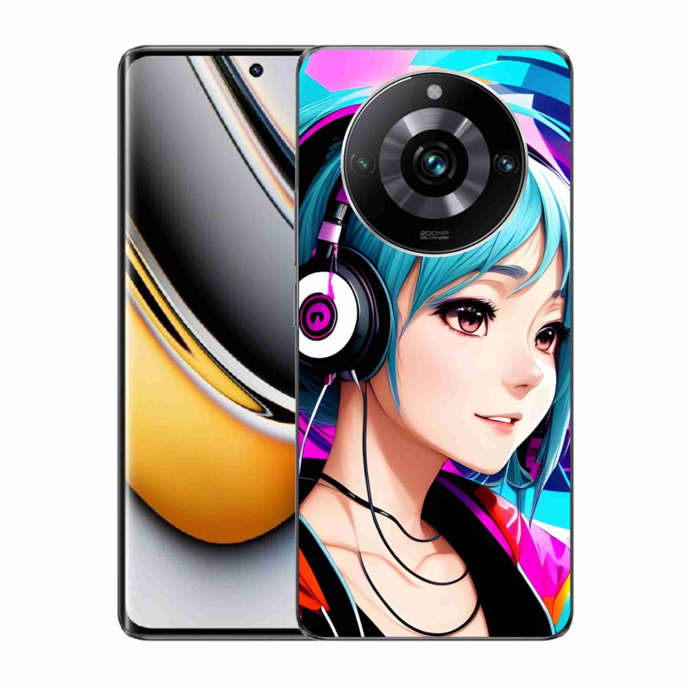 Gelový kryt mmCase na Realme 11 Pro/11 Pro+ - dívka se sluchátky