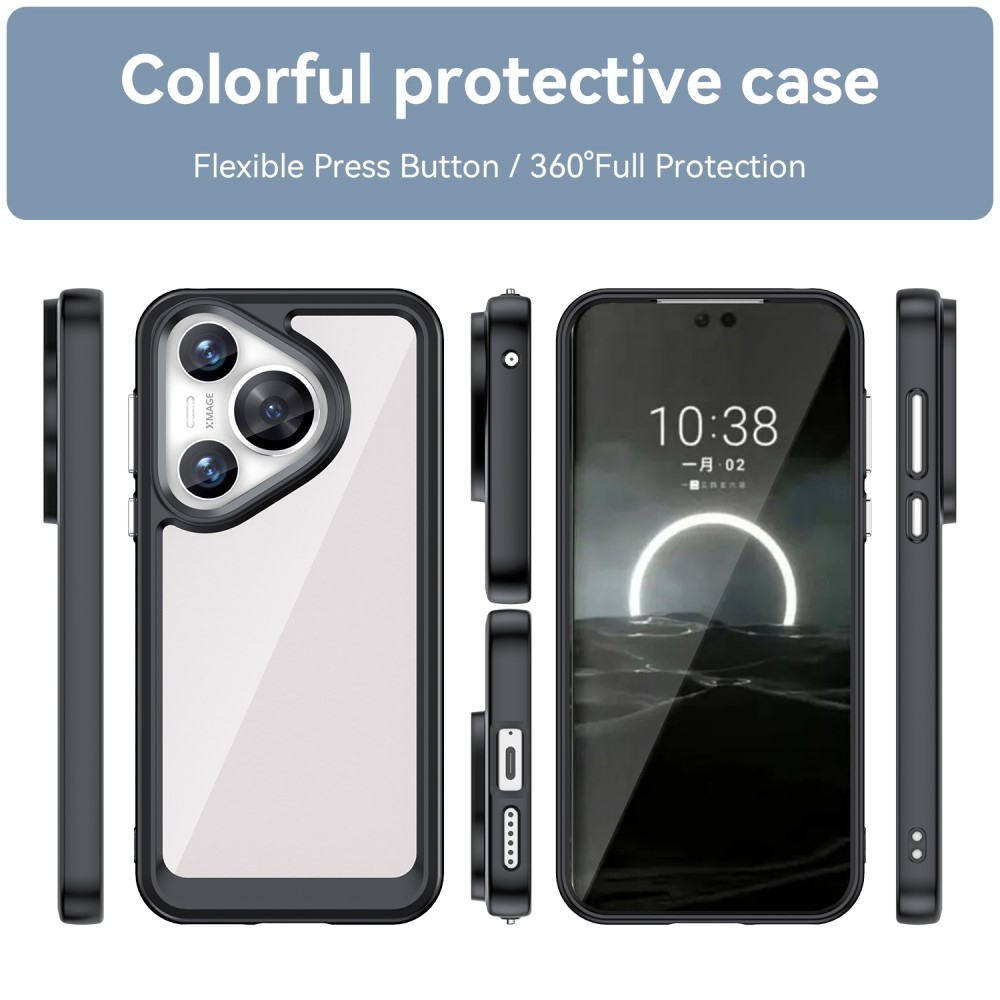 Gelový obal s pevnými zády na Huawei Pura 70 - černý
