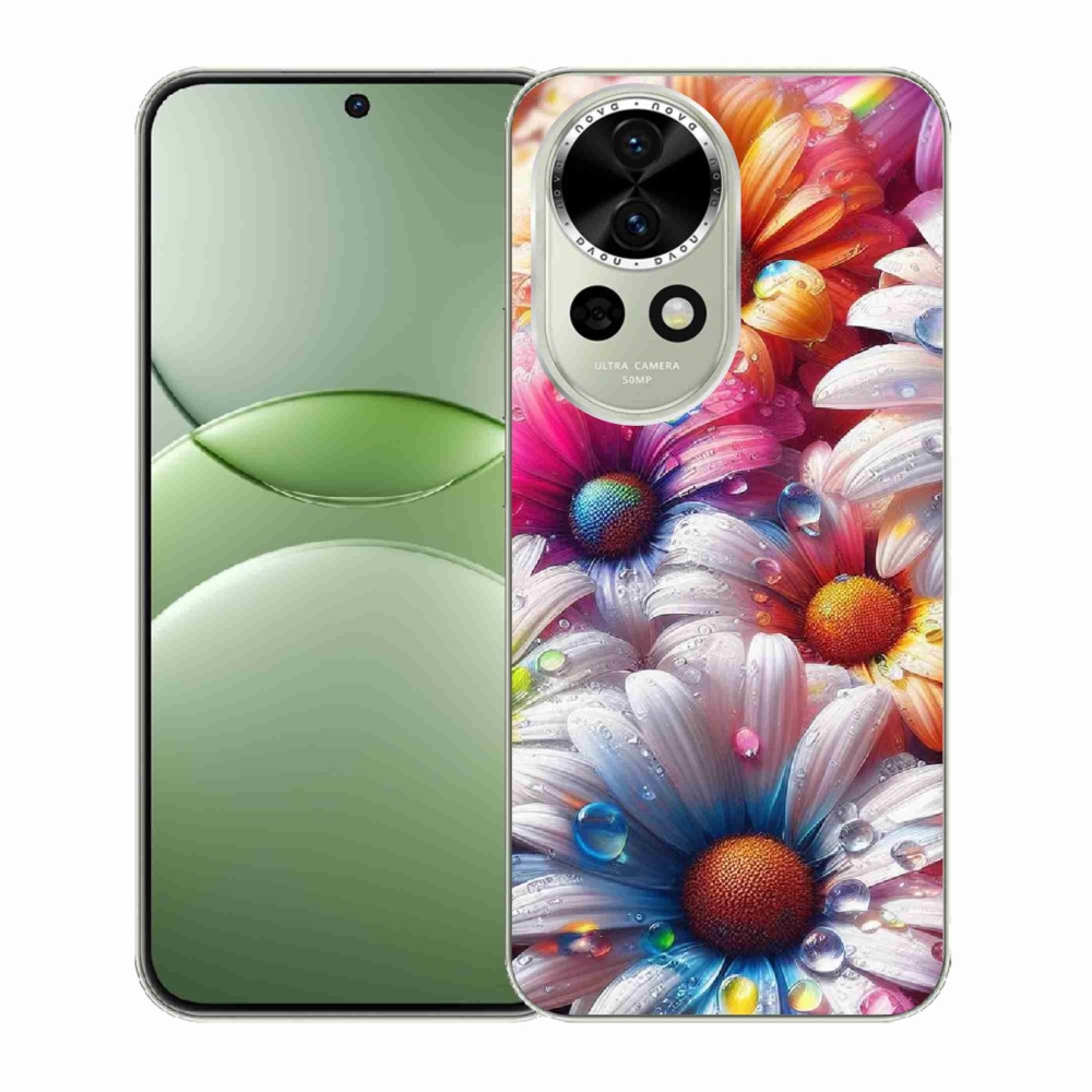 Gelový kryt mmCase na Huawei Nova 13 5G - barevné kopretiny