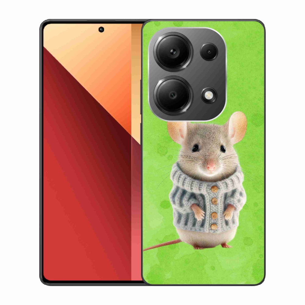 Gelový kryt mmCase na Xiaomi Redmi Note 13 Pro 4G/Poco M6 Pro - myška ve svetru
