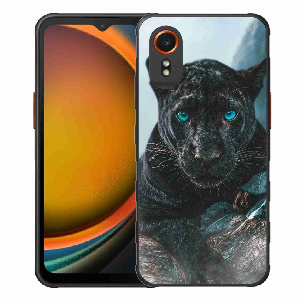 Gelový kryt mmCase na Samsung Galaxy Xcover 7 - černý panter