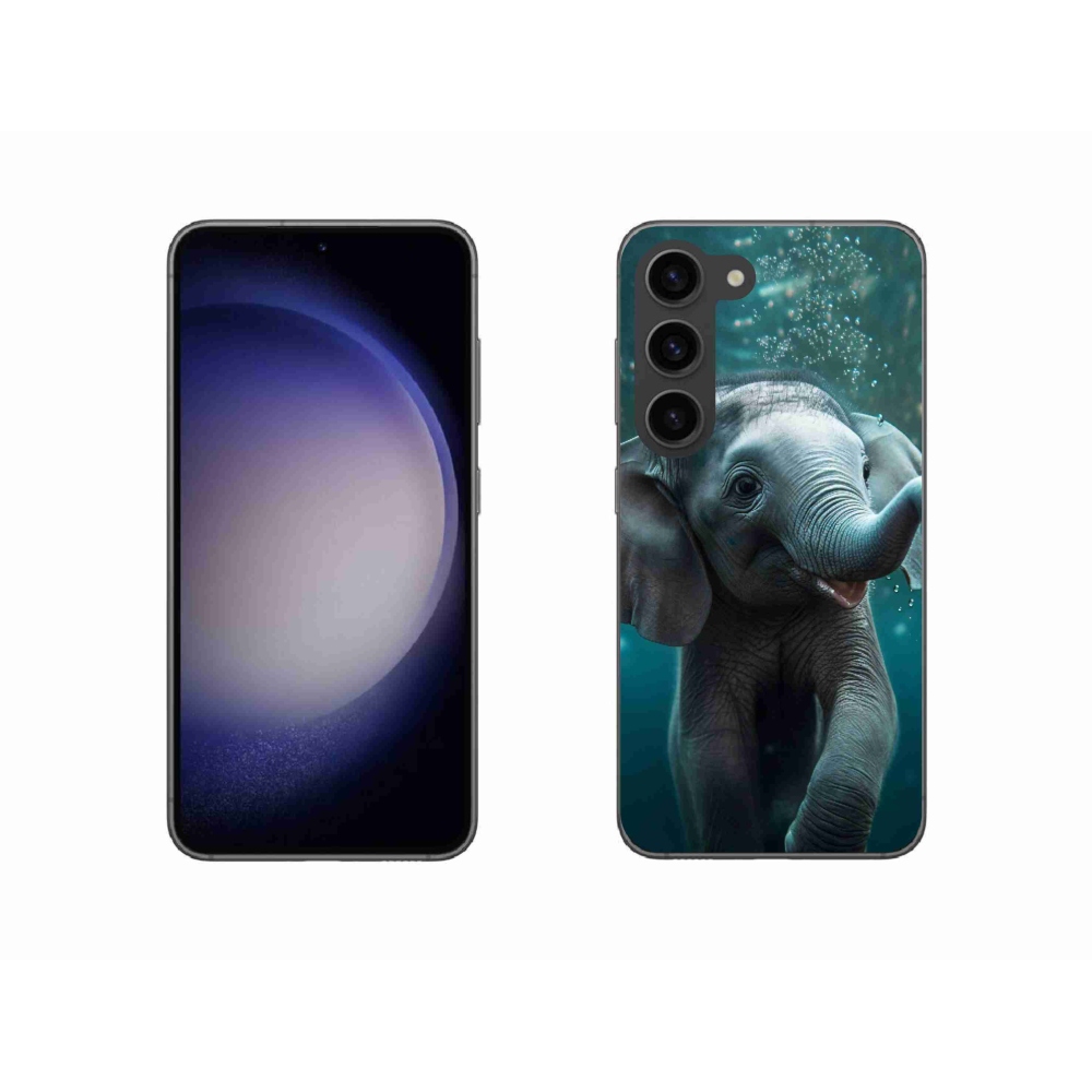 Gelový kryt mmCase na Samsung Galaxy S23 5G - slůně pod vodou