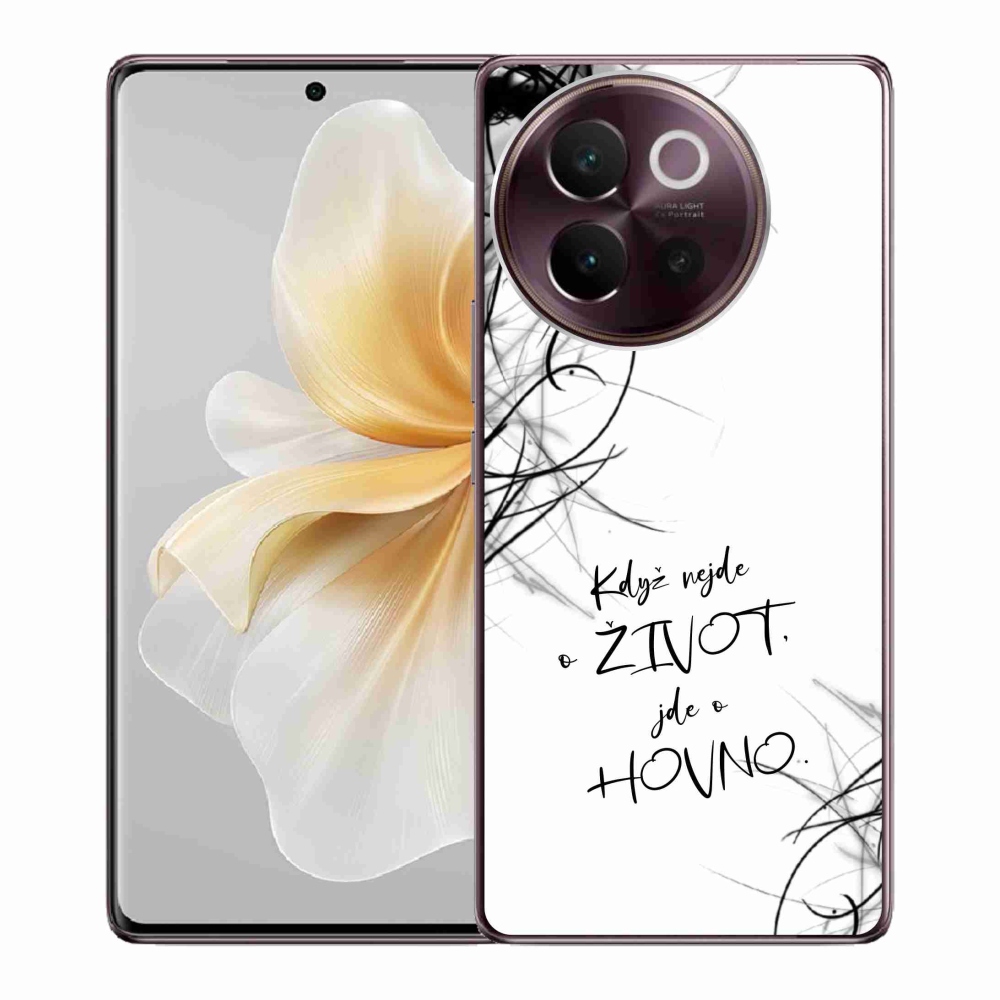 Gelový kryt mmCase na Vivo V40 Lite 5G - vtipný text 16 bílé pozadí