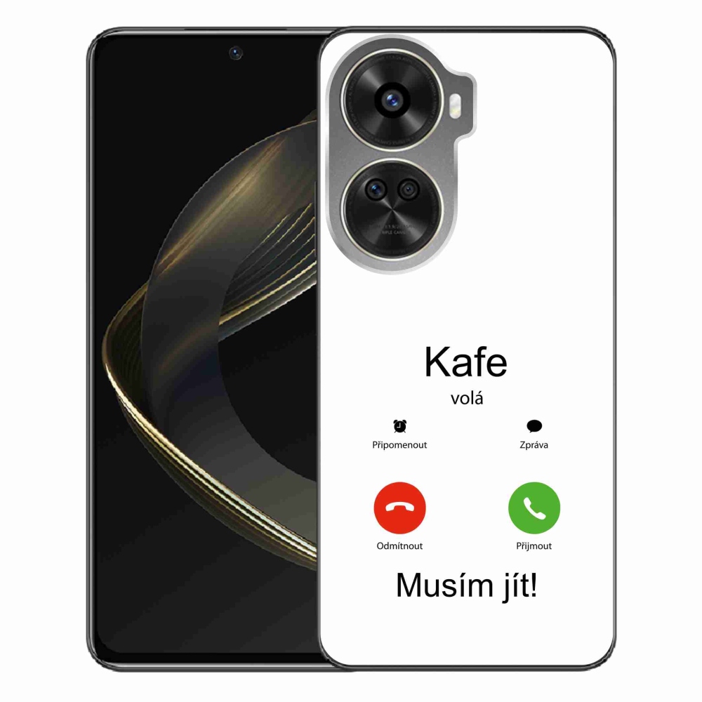 Gelový kryt mmCase na Huawei Nova 12 SE - kafe volá bílé pozadí
