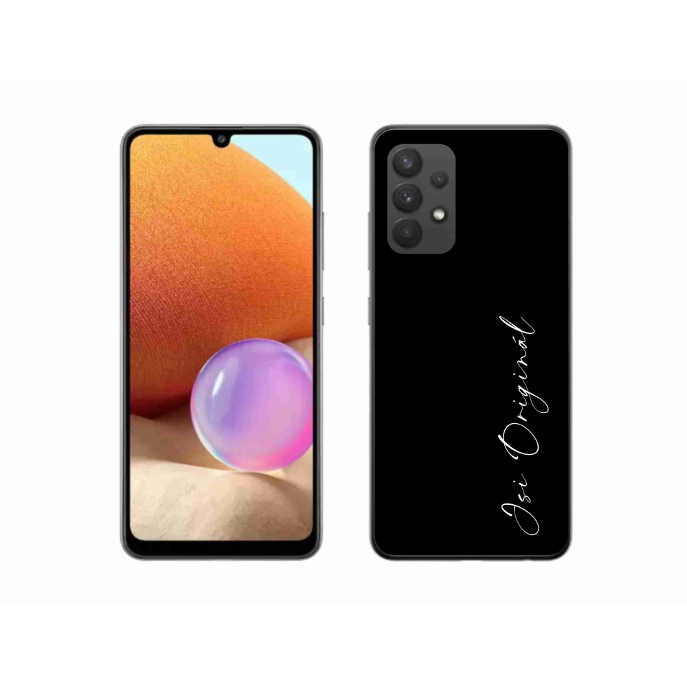 Gelový kryt mmCase na Samsung Galaxy A32 4G - jsi originál černé pozadí