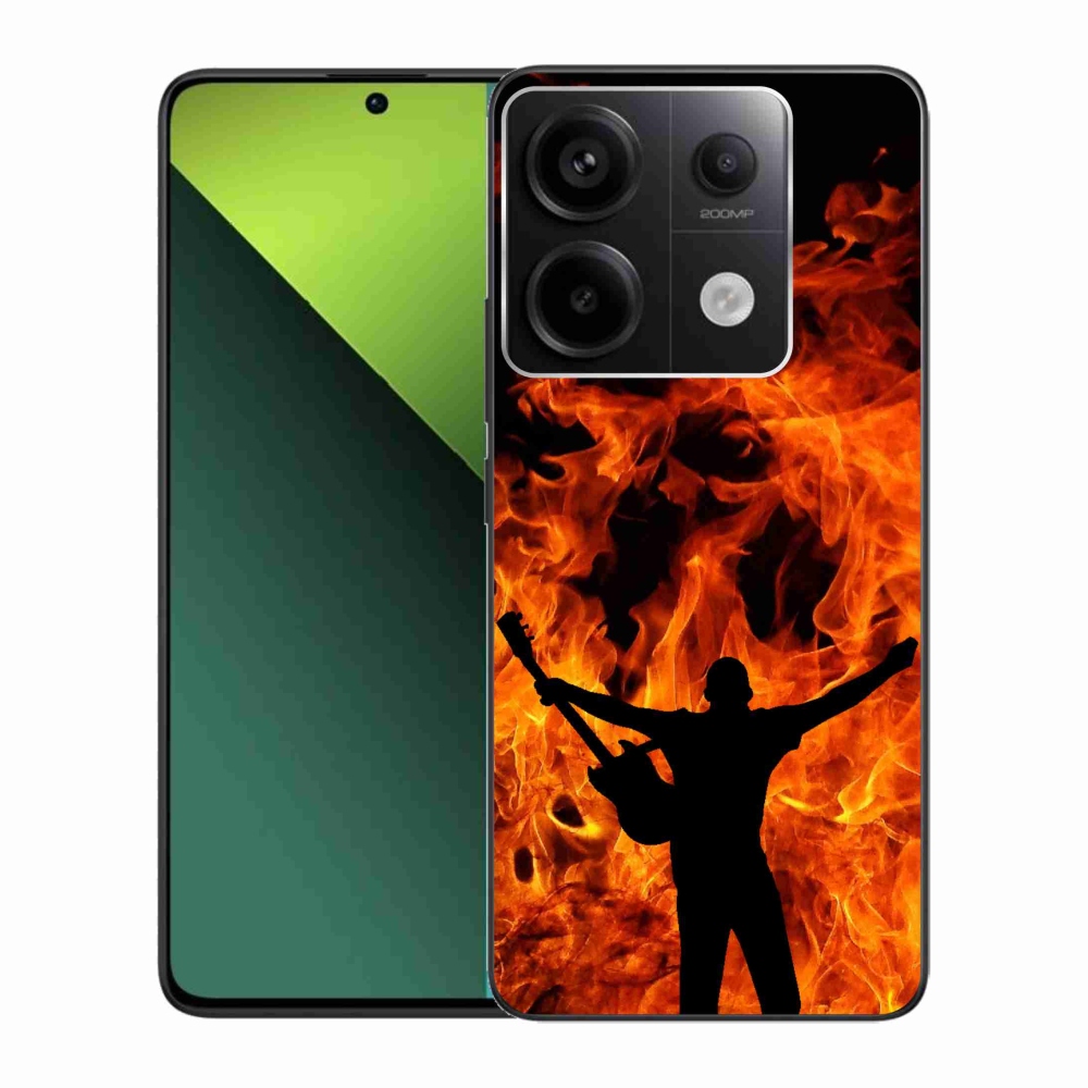 Gelový kryt mmCase na Xiaomi Redmi Note 13 Pro 5G/Poco X6 5G - muzikant a oheň