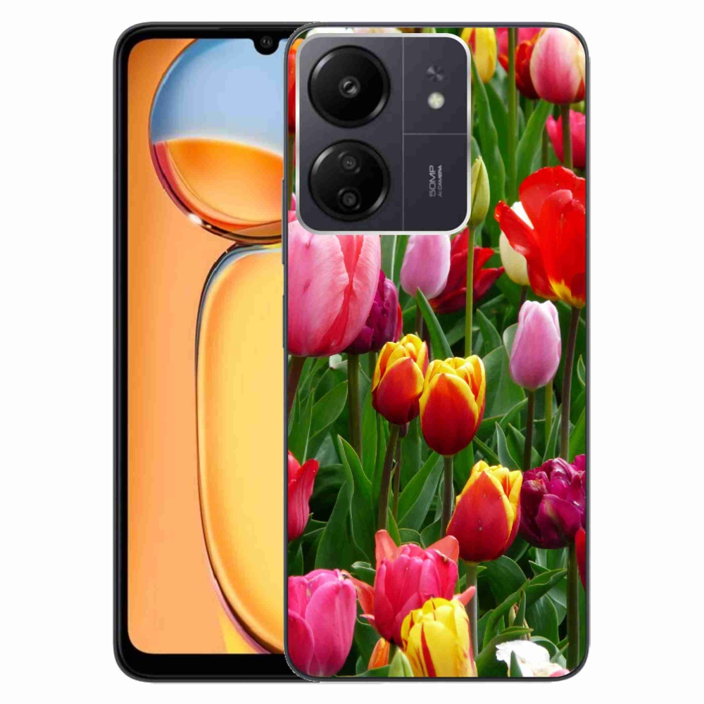 Gelový kryt mmCase na Xiaomi Poco C65/Redmi 13C - tulipány