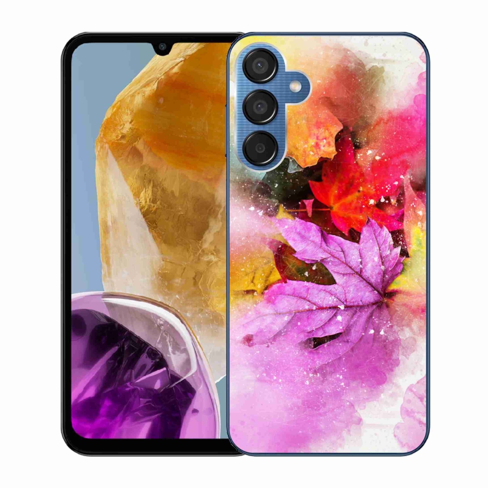 Gelový kryt mmCase na Samsung Galaxy M15 5G - barevné listy