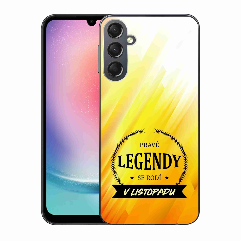 Gelový kryt mmCase na Samsung Galaxy A24 - legendy v listopadu žluté pozadí