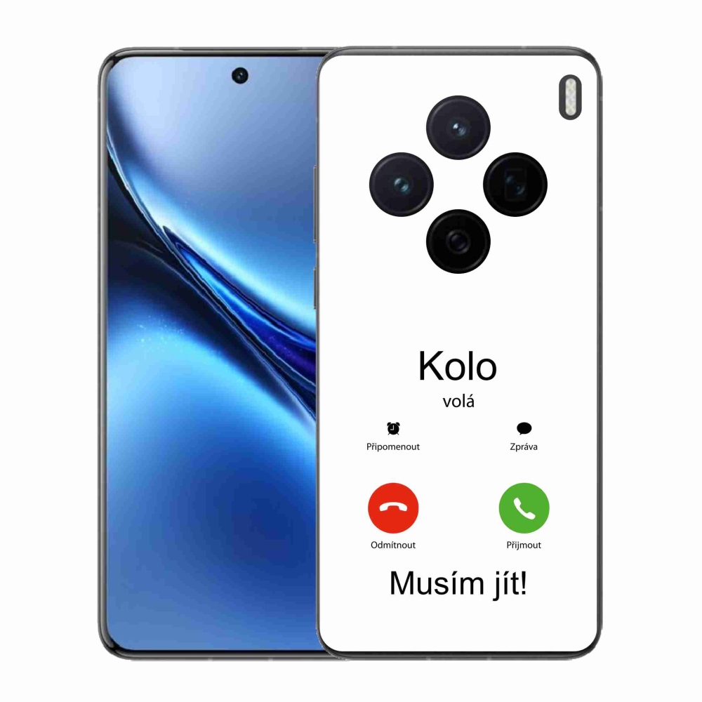 Gelový kryt mmCase na Vivo X200 5G - kolo volá bílé pozadí