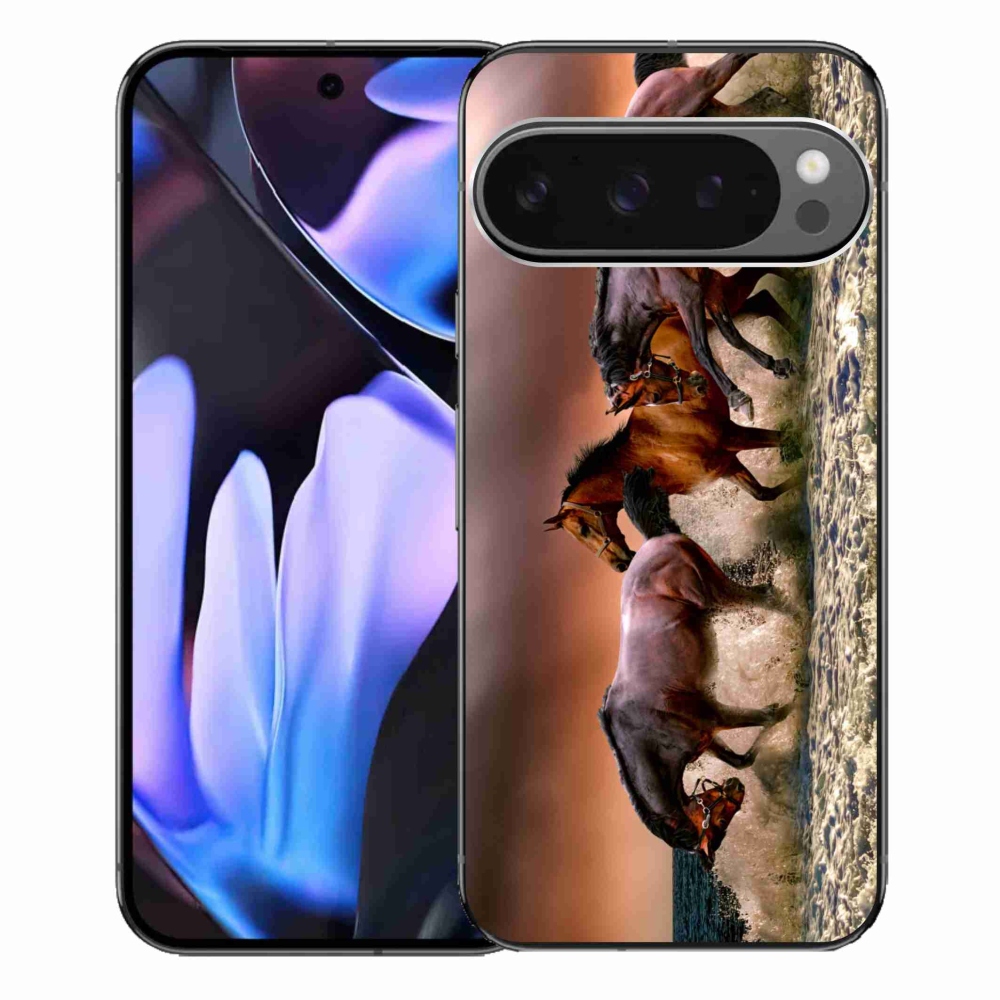 Gelový obal mmCase na Google Pixel 9 Pro XL - koně 1