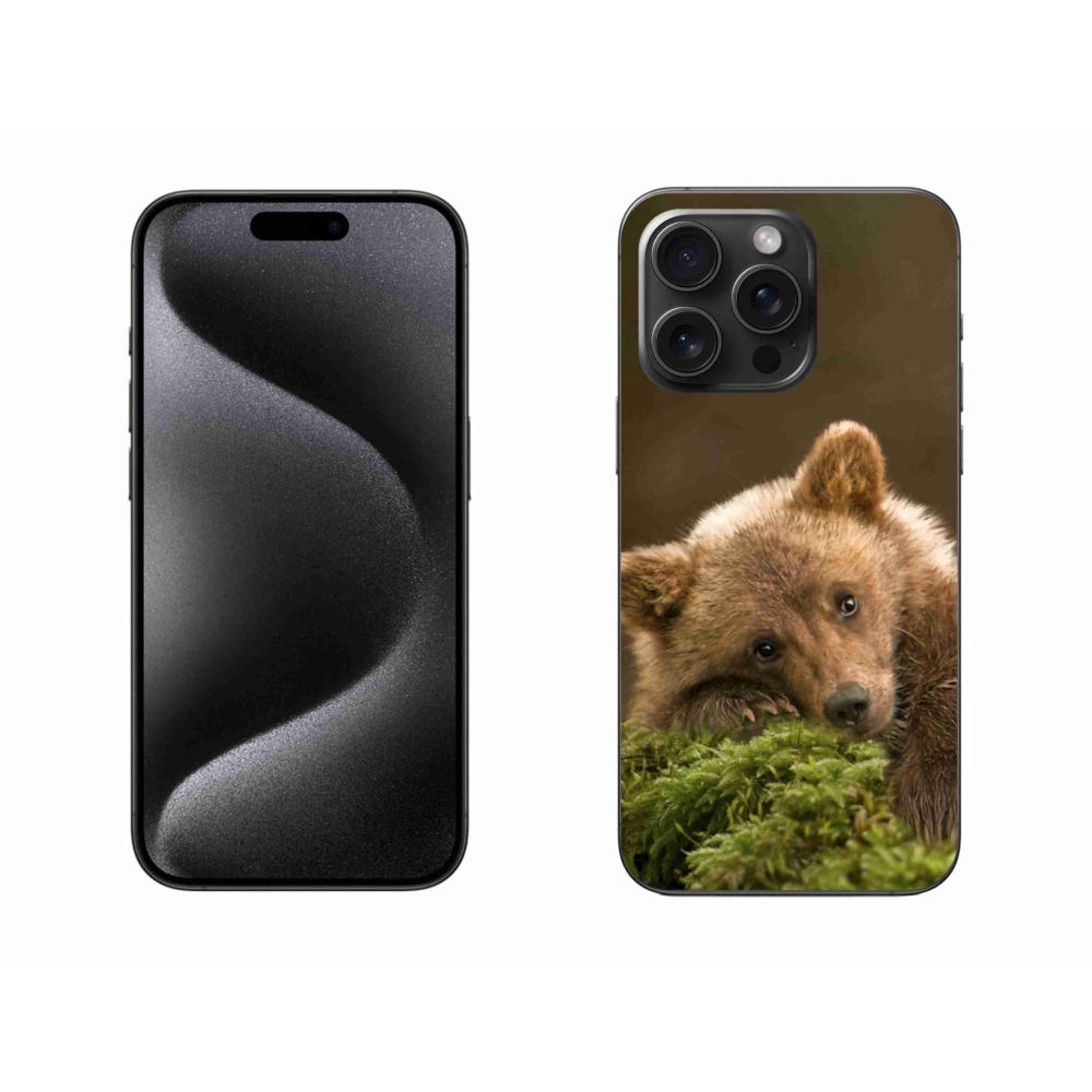 Gelový kryt mmCase na iPhone 15 Pro Max - medvěd