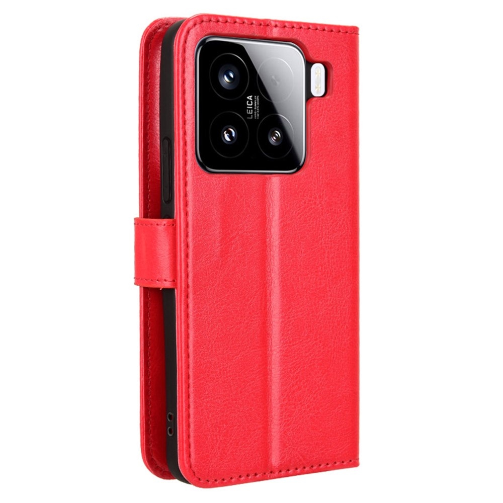 Crazy knížkové pouzdro na Xiaomi 15 Pro - červené