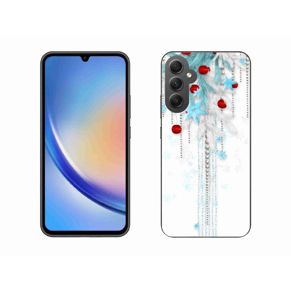 Gelový kryt mmCase na Samsung Galaxy A34 5G - vánoční ozdoby
