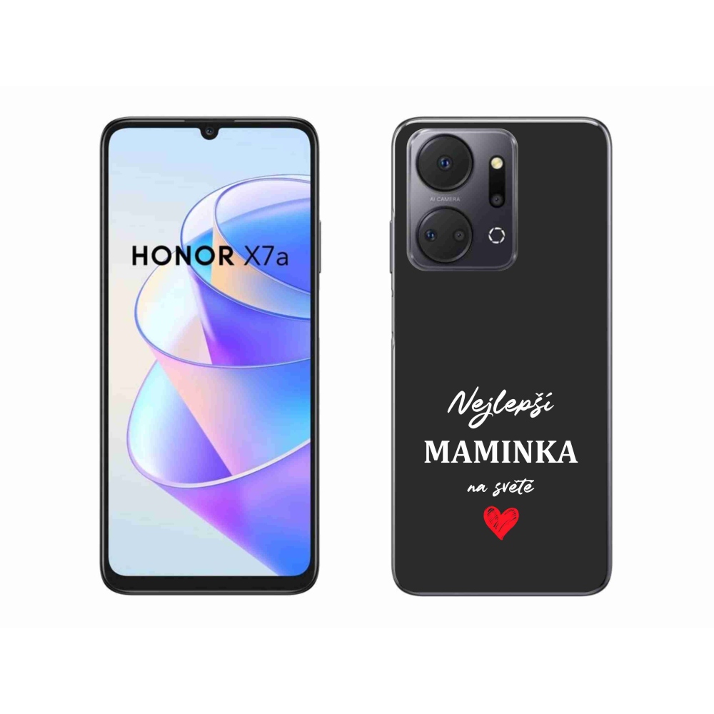 Gelový kryt mmCase na Honor X7a - nejlepší maminka 1 černé pozadí