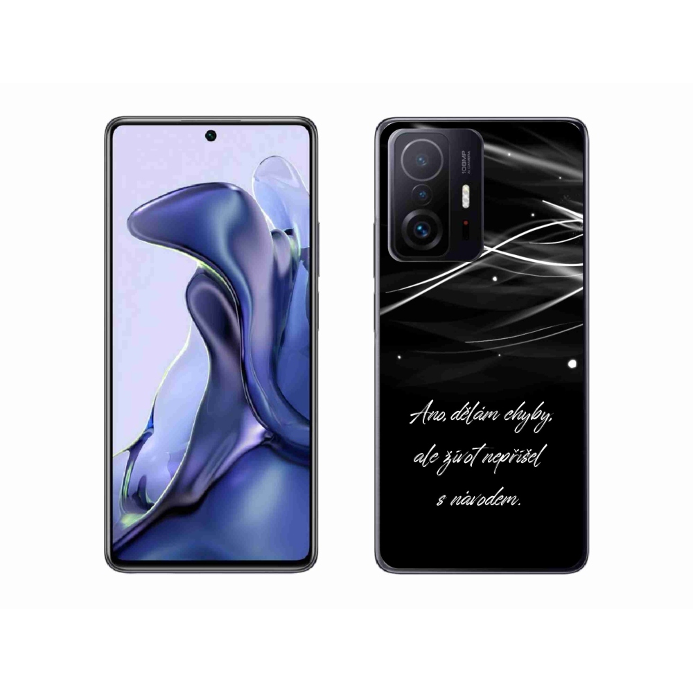Gelový kryt mmCase na Xiaomi 11T - citát černé pozadí