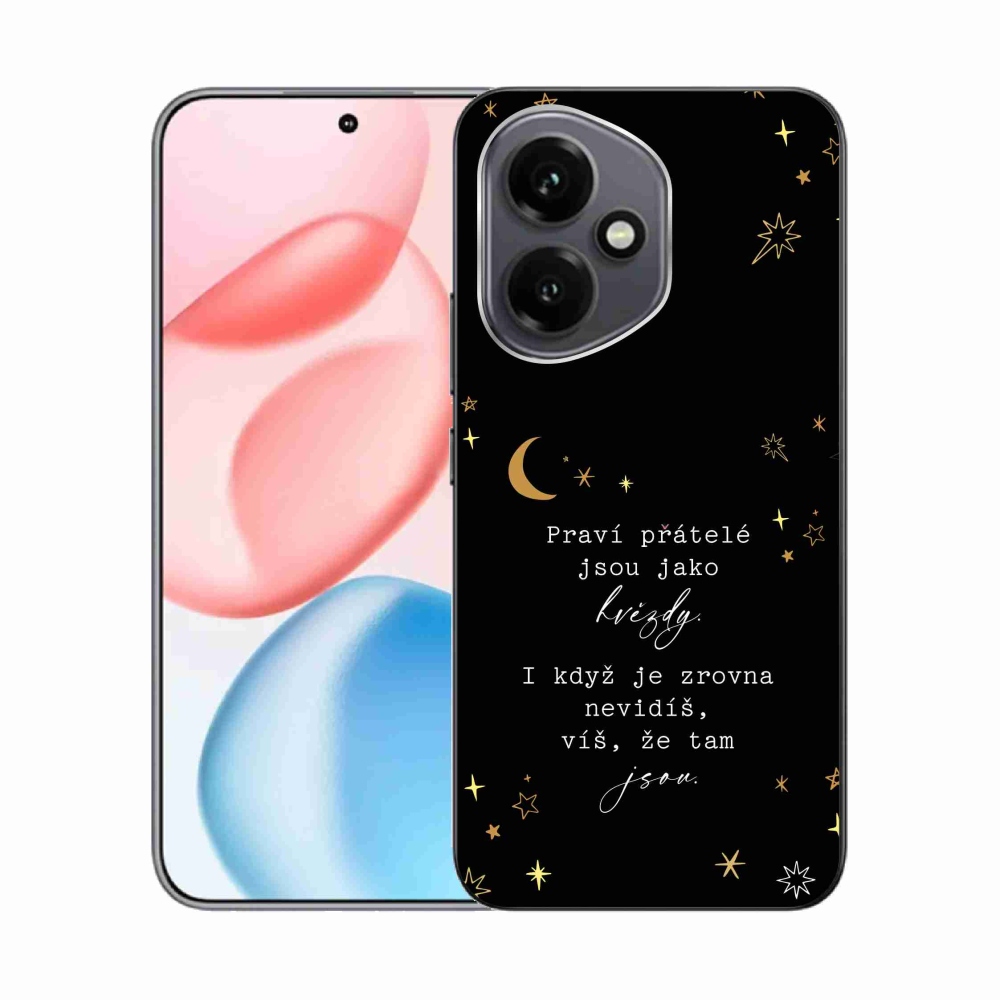 Gelový kryt mmCase na Honor 400 - citát 6 černé pozadí
