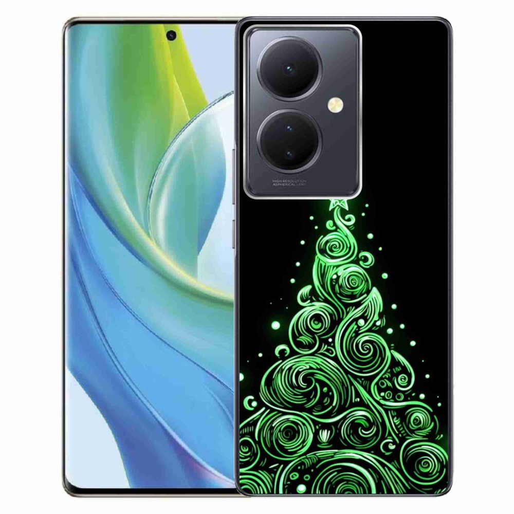 Gelový kryt mmCase na Vivo V29 Lite 5G - neonový vánoční stromek 3
