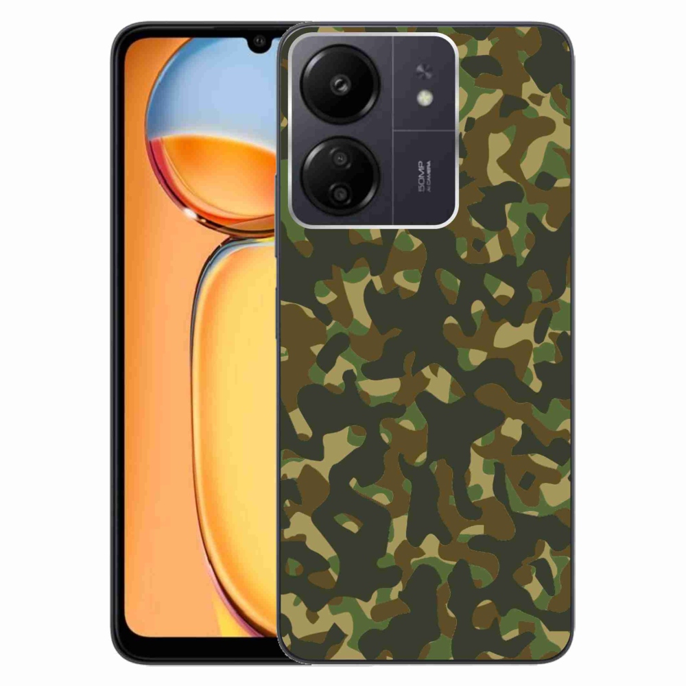 Gelový kryt mmCase na Xiaomi Poco C65/Redmi 13C - maskáčový vzor 1