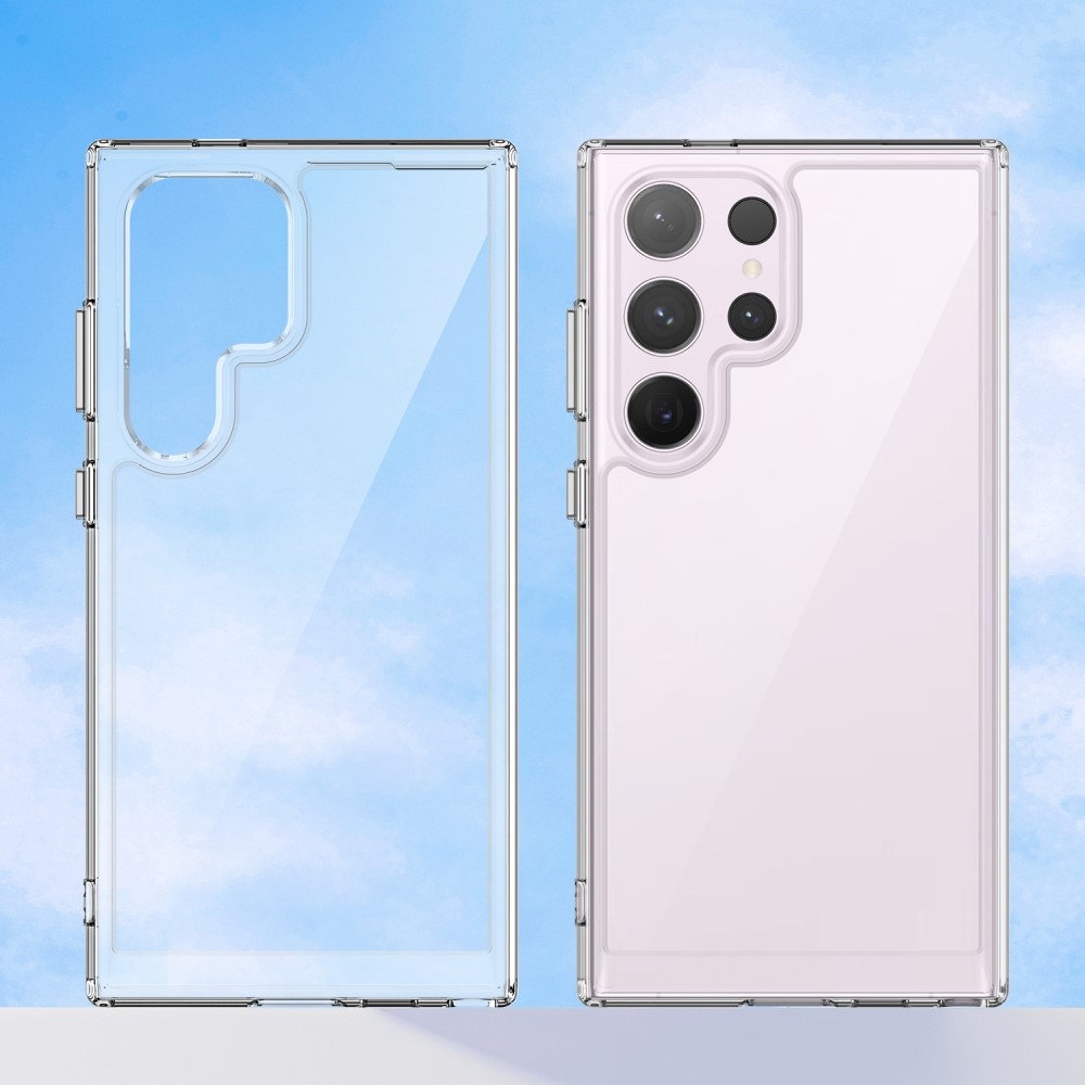 Gelový obal s pevnými zády na Samsung Galaxy S24 Ultra - průhledný
