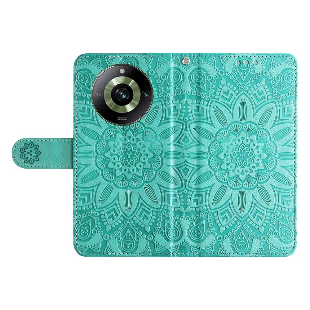 Sunflower knížkové pouzdro na Realme 11 Pro 5G/11 Pro+ 5G - modrozelené