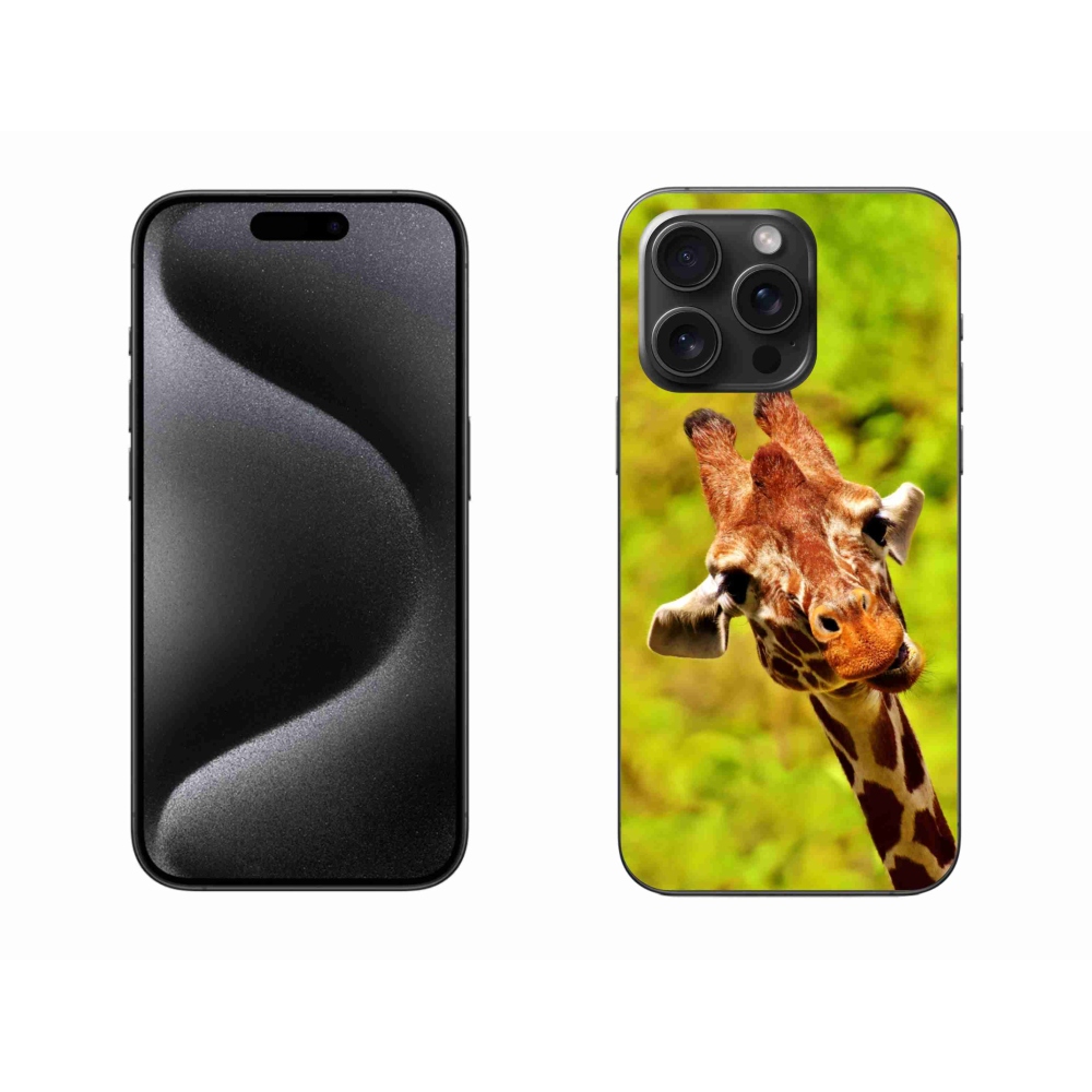 Gelový kryt mmCase na iPhone 15 Pro Max - žirafa