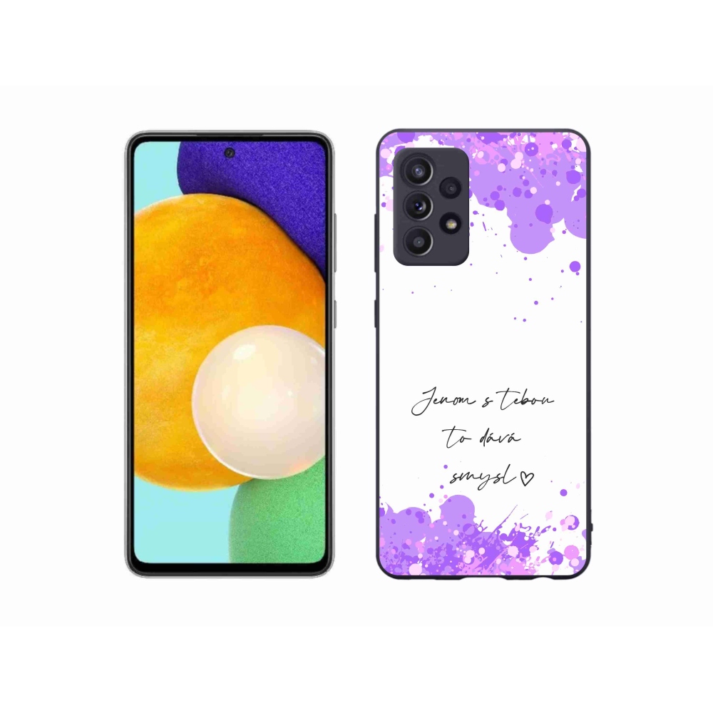 Gelový kryt mmCase na Samsung Galaxy A52/A52 5G - zamilovaný text bílé pozadí
