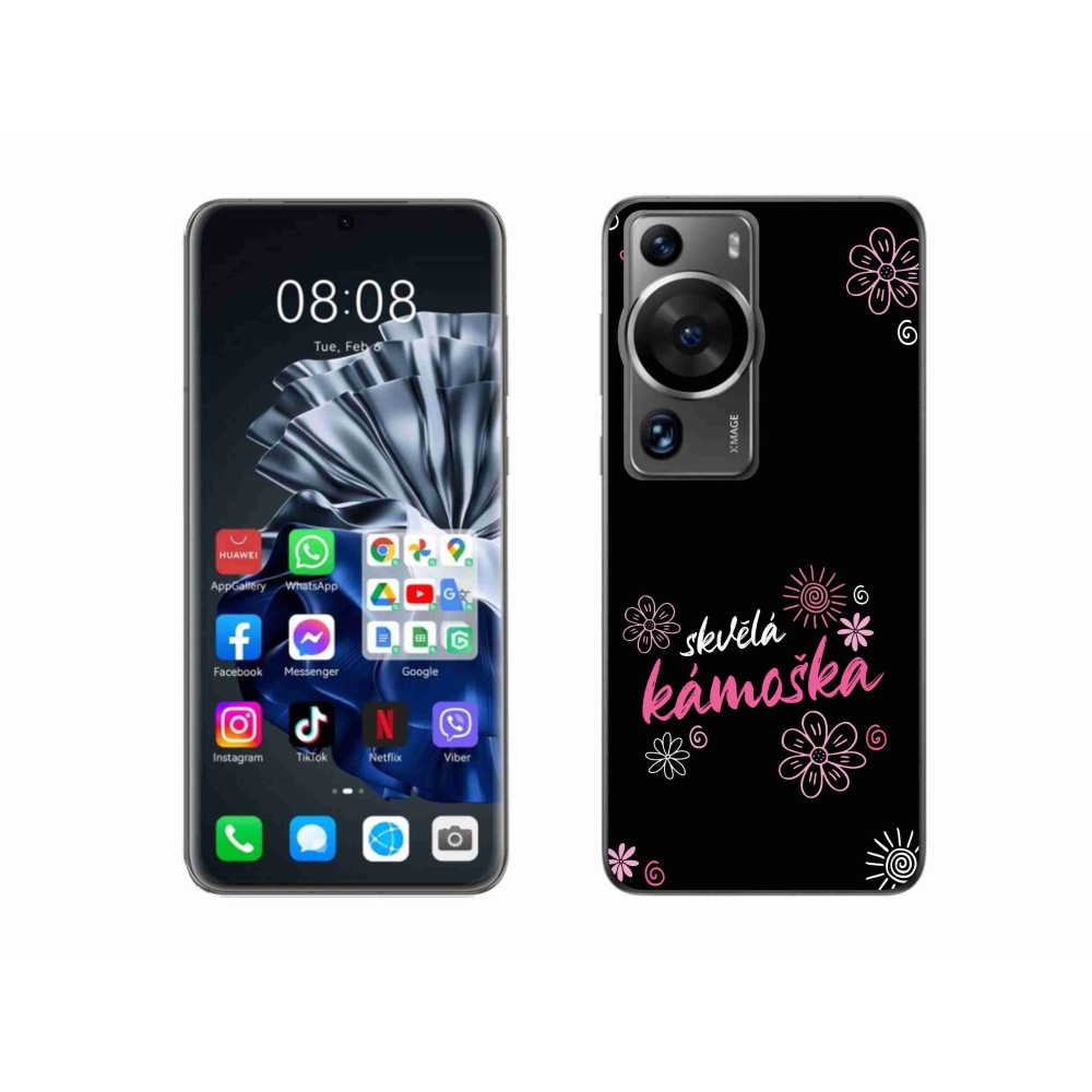 Gelový kryt mmCase na Huawei P60 Pro - skvělá kámoška černé pozadí