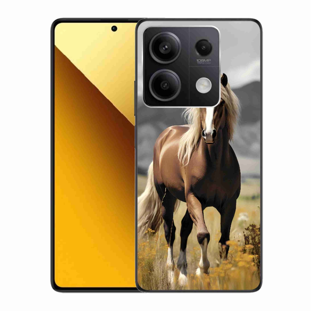 Gelový kryt mmCase na Xiaomi Redmi Note 13 5G - hnědý kůň 1