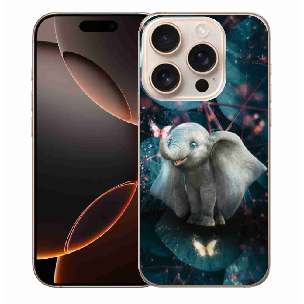 Gelový kryt mmCase na iPhone 16 Pro Max - roztomilý slon
