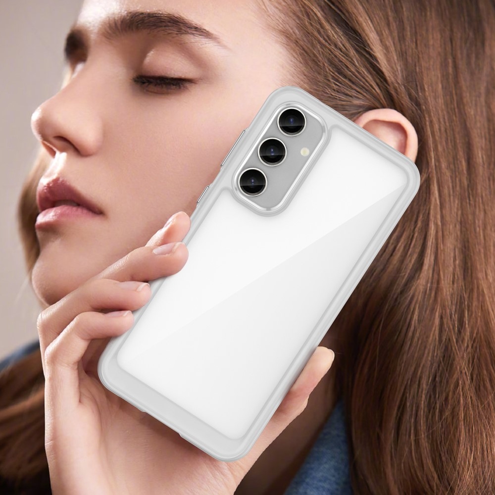 Gelový obal s pevnými zády na Samsung Galaxy S23 FE - průhledný