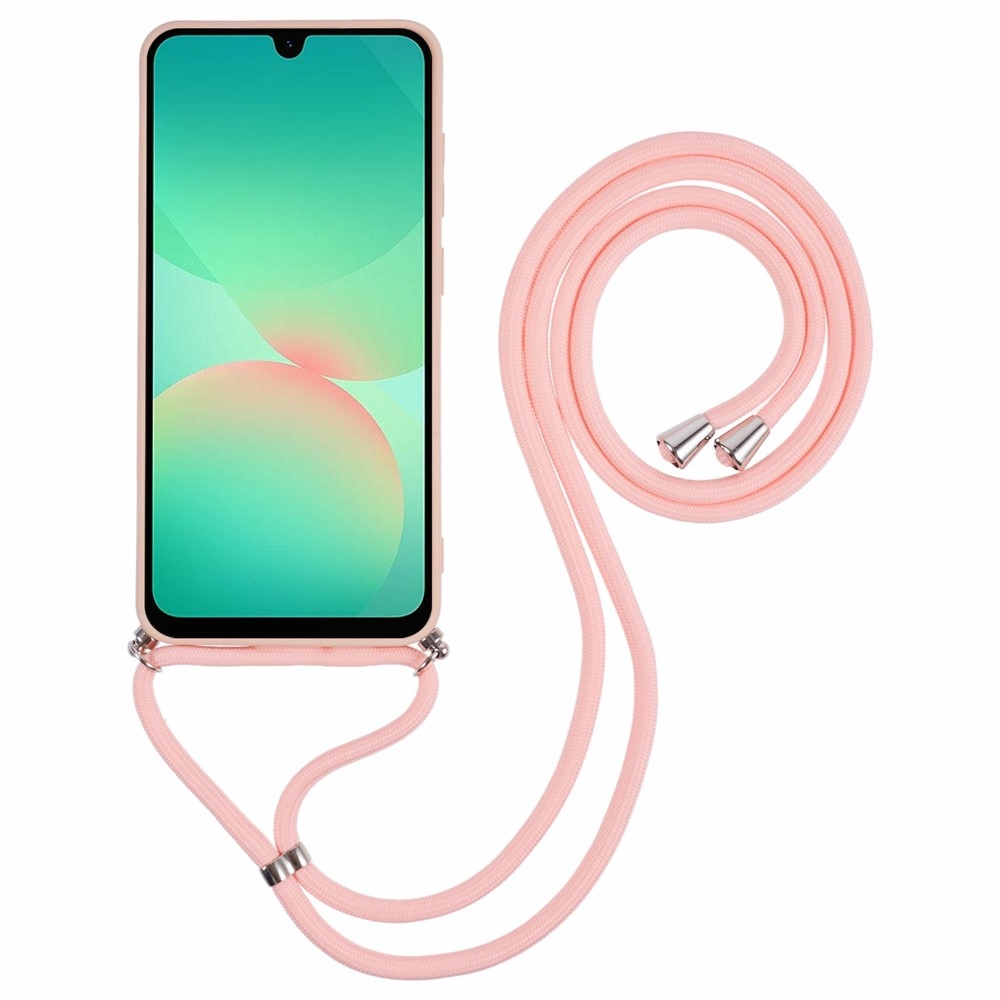 Lining gelový obal se šňůrkou na Samsung Galaxy A17 4G/5G - růžový
