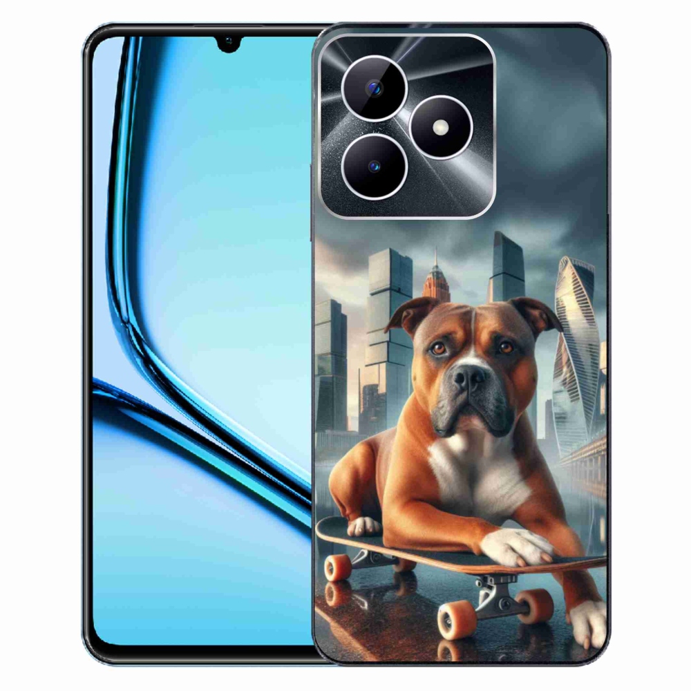 Gelový kryt mmCase na Realme Note 50 - pes na skateboardu
