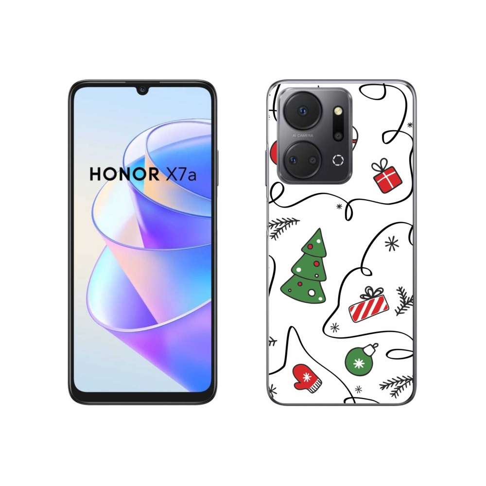 Gelový kryt mmCase na Honor X7a - vánoční motivy