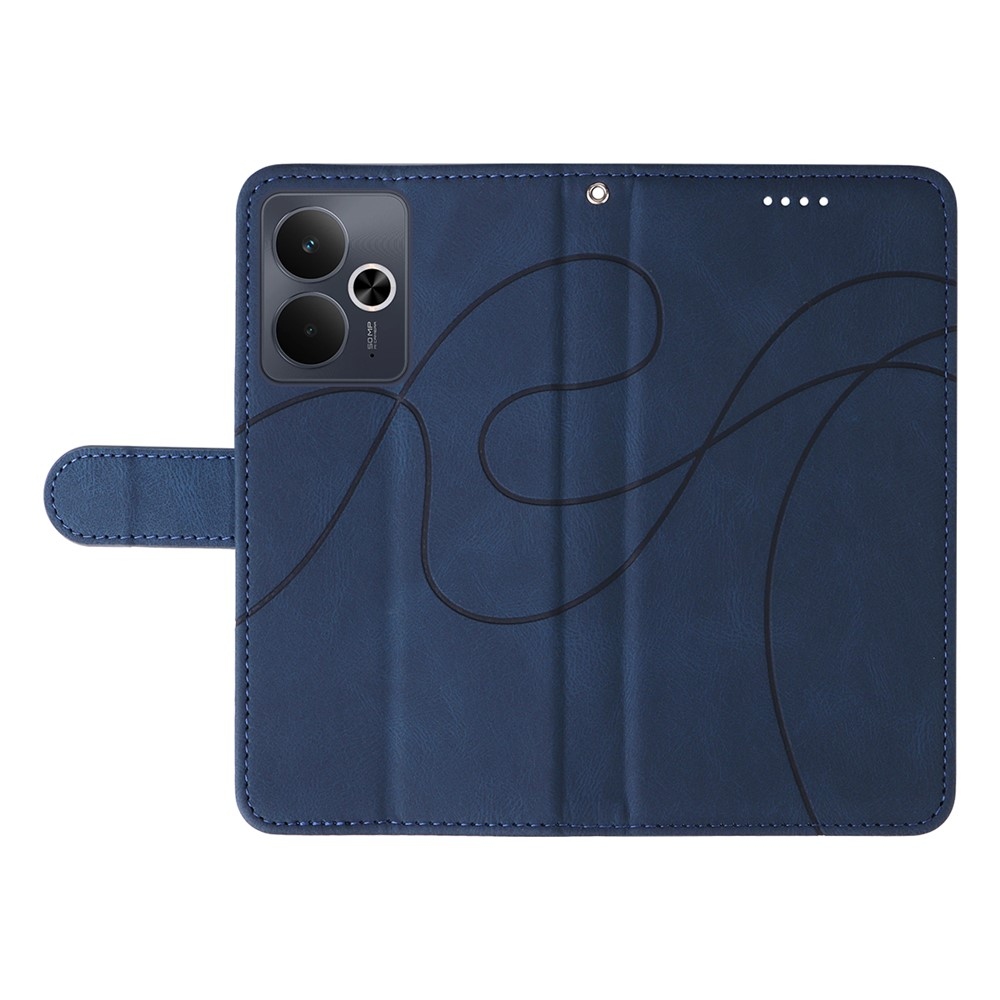 Curved knížkové pouzdro na Realme 14 5G/14T 5G - modré